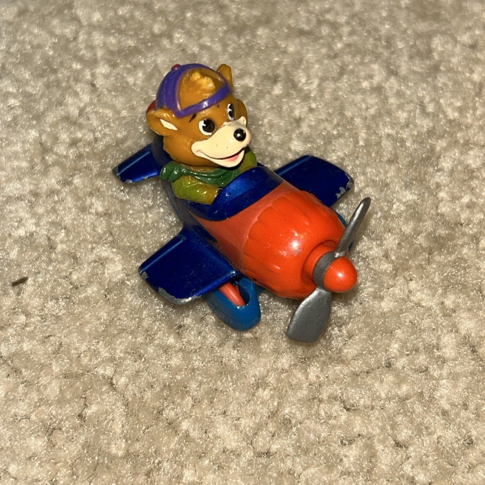 Disney Talespin Kit's Racing Plane Bear In Die Cast Airplane 1989 McDonald's